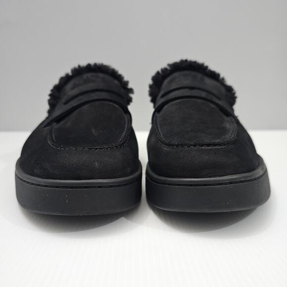 Vionic Uptown Mule Slipper Womens 12 WIDE WIDTH Black Nubuck Faux Shearling - Picture 5 of 12